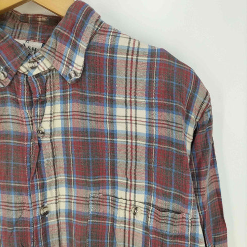 アッシュ クリーク ASH CREEK ケニア製 ボタンダウンチェックシャツ メンズ import:M