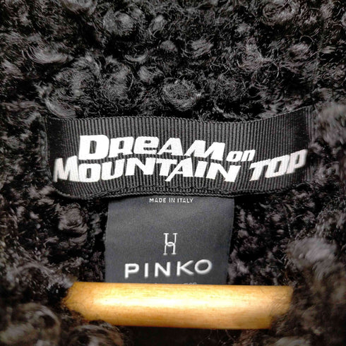 ピンコ PINKO DREAMon MOUNTAIN ワッペンボアブルゾン ジャケット レディース 34