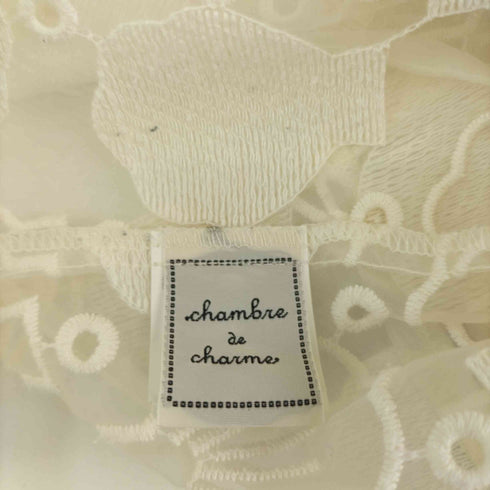 chambre de charme サイドリボン レースタンクトップ レディース FREE
