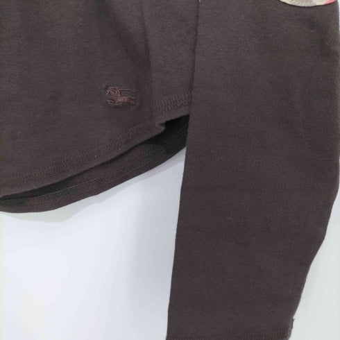 バーバリーロンドン BURBERRY LONDON ノバチェック エルボーパッチ クルーネックTシャツ レディース import:M