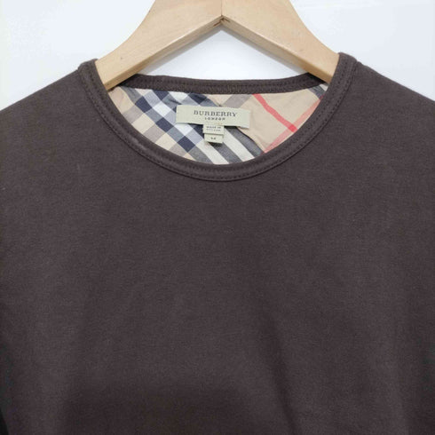 バーバリーロンドン BURBERRY LONDON ノバチェック エルボーパッチ クルーネックTシャツ レディース import:M