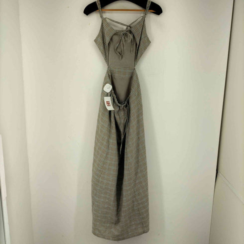 ダブルクローゼット w closet バックオープンチェックキャミワンピース レディース FREE