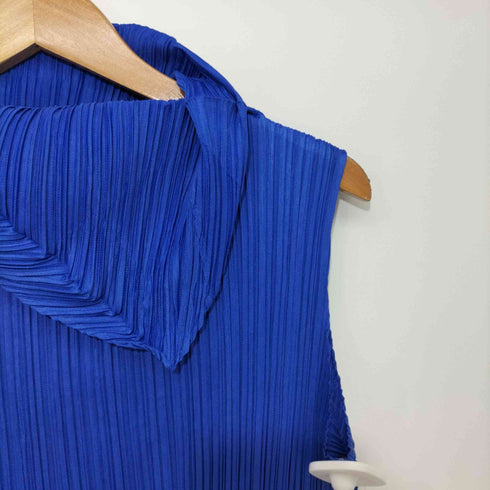 プリーツプリーズイッセイミヤケ PLEATS PLEASE ISSEY MIYAKE 変形ネック ノースリーブ プリーツワンピース レディース JPN:3