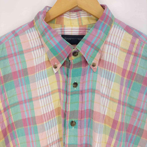 KENNETH GORDON USA製 ボタンダウンチェックシャツ メンズ import:XL