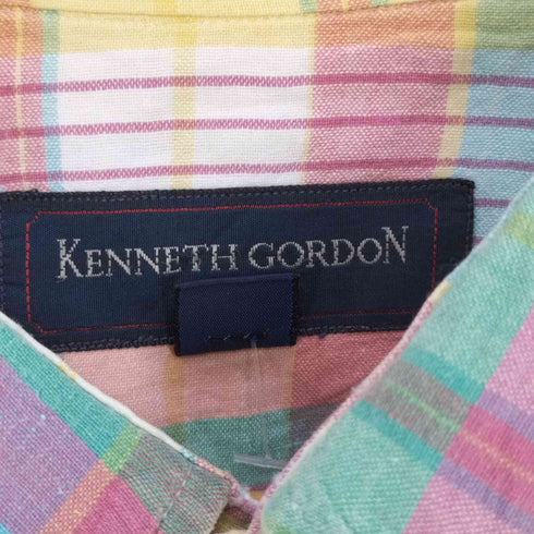 KENNETH GORDON USA製 ボタンダウンチェックシャツ メンズ import:XL