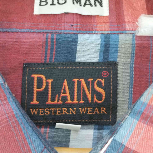 プレインズ PLAINS WESTERN WEAR BIG MAN ウエスタンシャツ メンズ 2X