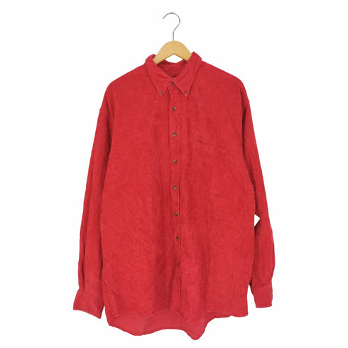 エディーバウアー Eddie Bauer 白タグ ボタンダウンコーデュロイシャツ メンズ import:XL