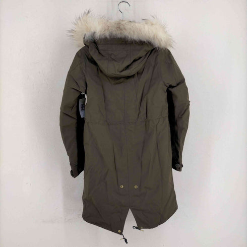 ヴェトモンドゥトラバイユイーティーエスシャトージュン VETEMENTS DE TRAVAIL ETS CHATEAU JUN モッズコート ロング ライナー ラクーンファー レディース 34