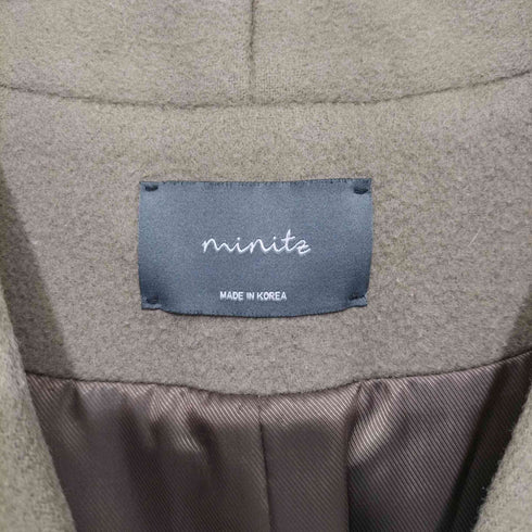 ミニッツ MINITZ 2018 オーバーサイズ ノーカラーロングコート レディース