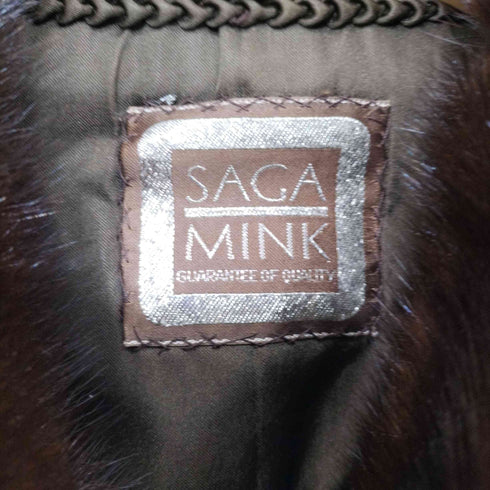 サガミンク SAGA MINK ミドル丈 ミンクファー 毛皮コート レディース US:6