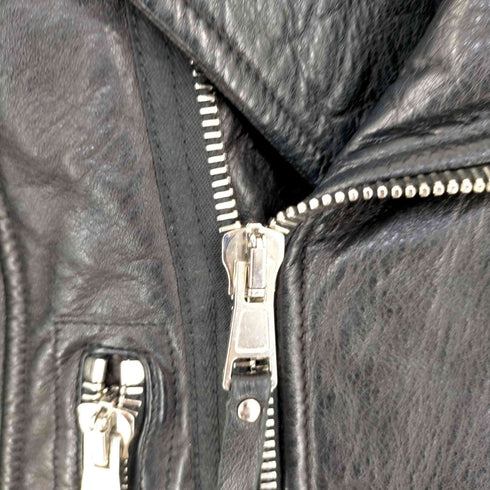 バレンシアガ BALENCIAGA ラムスキン ダブル ライダースジャケット 中綿 ジップアップ レディース JPN:34 XS