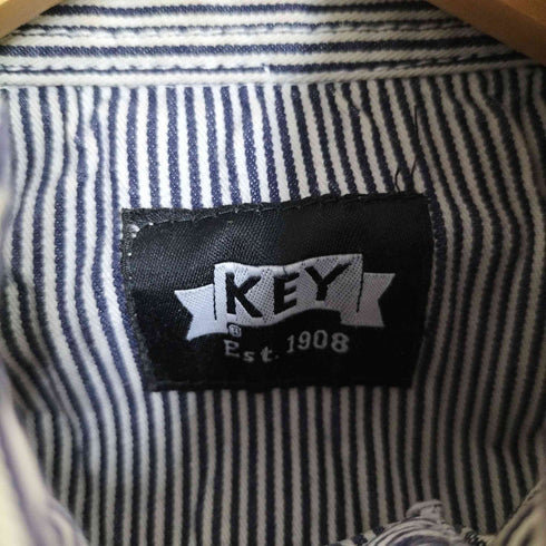 キー KEY ヒッコリーストライプシャツ メンズ LR