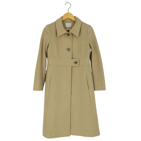 フォクシー FOXEY Slender Shape スレンダーシェイプ ウール ステンカラーコート レディース 38