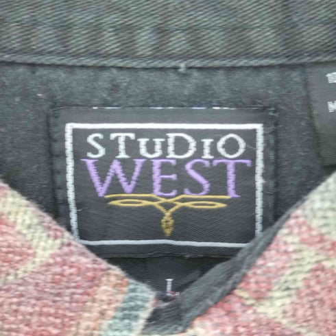 STUDIO WEST ネイティブ柄シャツ メンズ import:L