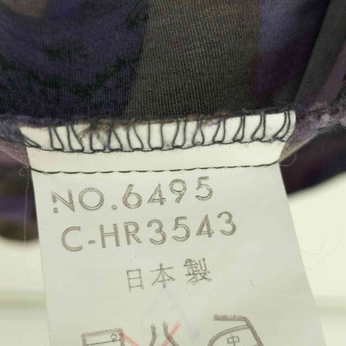 総柄 ポリエステルシャツ レディース 13