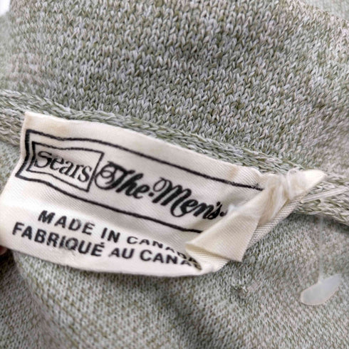 シアーズ Sears S/S カナダ製 総柄ニットポロシャツ メンズ JPN:S