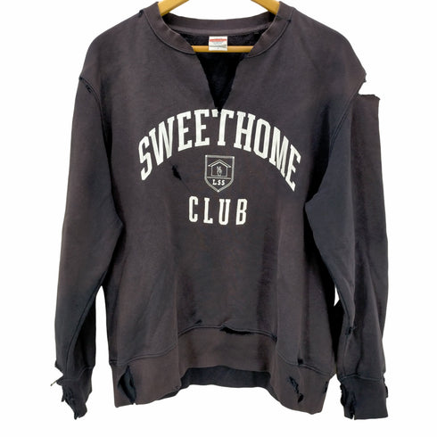 ユナイテッドアスレ UNITED ATHLE ダメージ加工 アーチプリント スウェット メンズ import:L