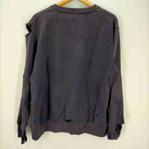 ユナイテッドアスレ UNITED ATHLE ダメージ加工 アーチプリント スウェット メンズ import:L