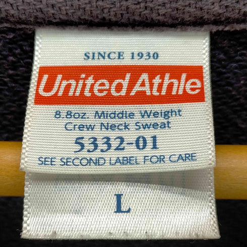 ユナイテッドアスレ UNITED ATHLE ダメージ加工 アーチプリント スウェット メンズ import:L