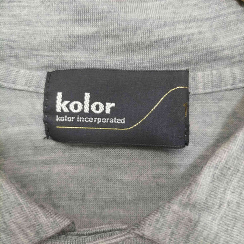 カラー kolor 切替ロングスリーブ ポロシャツ メンズ JPN:1