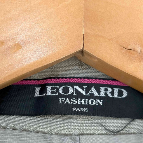 レオナール LEONARD ジャケット ブルゾン アウター ブランドロゴ 総柄 金ボタン レディース 11AR