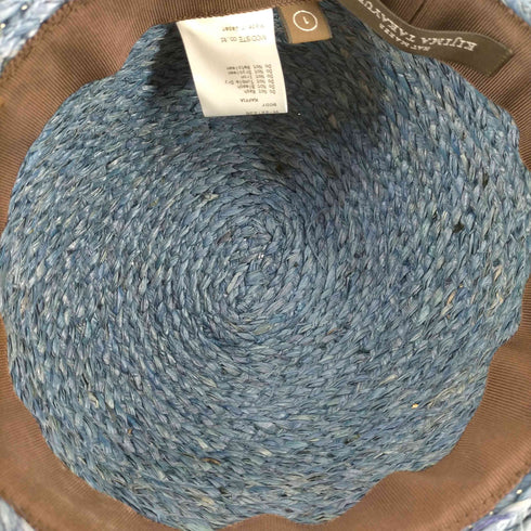キジマタカユキ KIJIMA TAKAYUKI 22SS RAFFIA METRO HAT 帽子 ラフィアハット レディース L