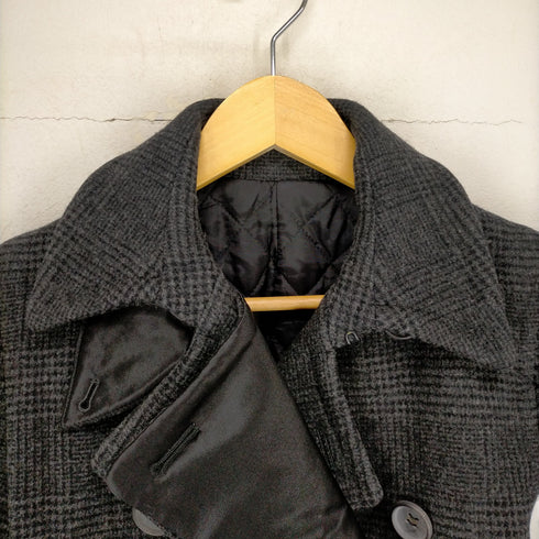 ザリラクス THE RERACS 17AW Pコート ピーコート アウター 中綿 グレンチェック ロング 1 ダークグレー ブラック レディース JPN:1