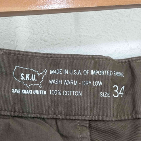 セーブ カーキ ユナイテッド SAVE KHAKI UNITED 18AW テーパードパンツ コットン メンズ 34