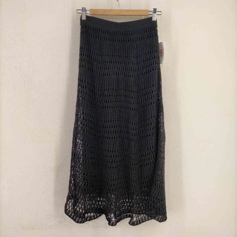 セオリー theory 22SS TISSAGE LACE KNIT SK ニットスカート フレアスカート ロング メッシュ 編み込み レディース JPN:S