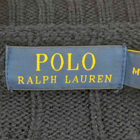 ポロラルフローレン POLO RALPH LAUREN ポニー刺繍 ケーブル編み コットンニット メンズ import:M