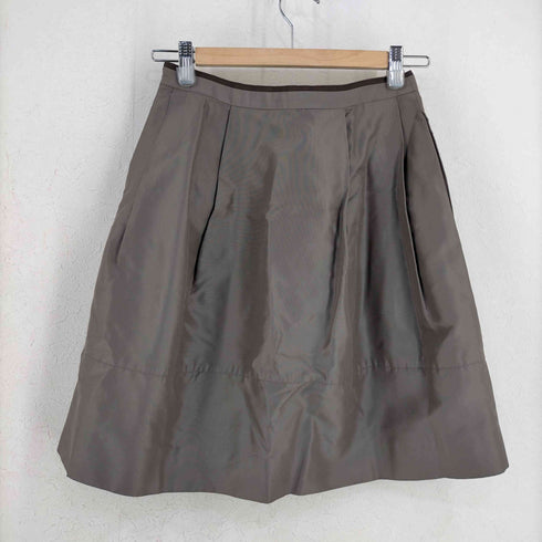 フォクシー FOXEY ベルフラワー フレアスカート ひざ丈 シルク タック レディース JPN:38