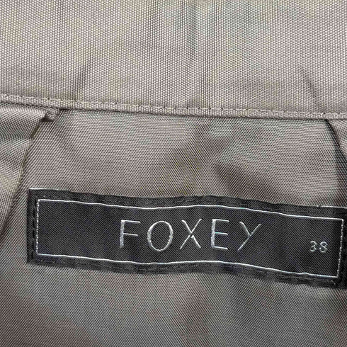 フォクシー FOXEY ベルフラワー フレアスカート ひざ丈 シルク タック レディース JPN:38
