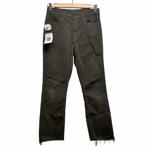 マザー mother Corduroy Insider Crop Step Fray パンツ コーデュロイ カットオフ カーキ レディース