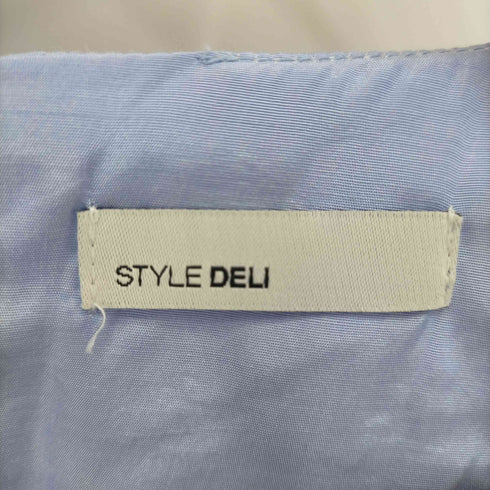 スタイルデリ STYLE DELI コットンシャツワンピース ロング ノースリーブ ギャザー フレア レディース JPN:1