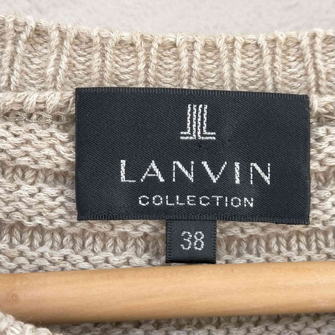 ランバンコレクション LANVIN COLLECTION リブニット レイヤード プルオーバー カシミヤ混 長袖 レディース JPN:38