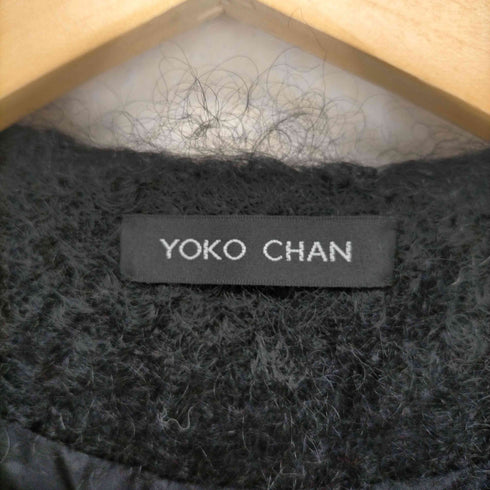 ヨーコチャン YOKO CHAN ヨーコチャン YOKO CHAN モヘアパールコート アウター ロング 38 黒 ブラック レディース JPN:38