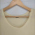 マーガレットハウエル MARGARET HOWELL 22SS FINE COTTON JERSEY コットン ジャージー カットソー Uネック 半袖 F ライトイエロー 黄色 レディース FREE