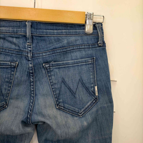 マザー mother THE RASCAL FRAY ストレッチデニムパンツ ジーンズ ストレート カットオフ ジッパーフライ レディース 25