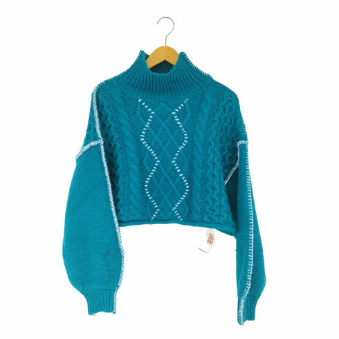 ジュエティ jouetie 22AW クロップドステッチニット レディース JPN:M