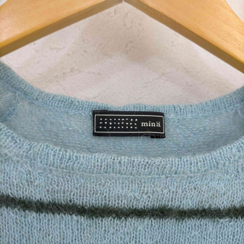 ミナペルホネン mina perhonen mohair T-shirt ニット セーター 半袖 クルーネック レディース