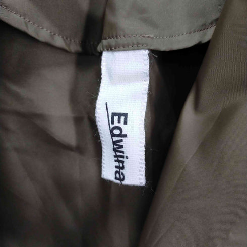 エドウィナホール Edwina Horl ノーカラーナイロンロングコート トレンチ型 オーバーサイズ レディース JPN:S