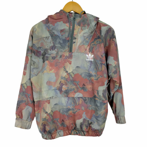 アディダスオリジナルス adidas Originals PASTEL SATIN HALFZIP JACKET マーブル サテン レディース import:M