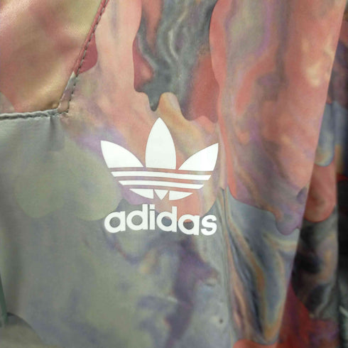 アディダスオリジナルス adidas Originals PASTEL SATIN HALFZIP JACKET マーブル サテン レディース import:M