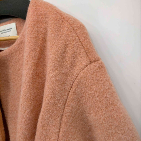 ビューティフルピープル beautiful people 16AW ベルトコクーンコート ノーカラーコート アウター ロング ウール レディース JPN:38
