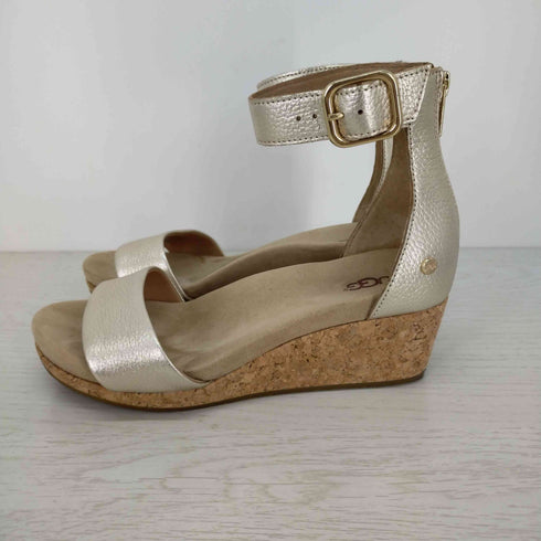 アグ UGG Zoe II Metallic ゾー ゴールドウェッジサンダル レディース JPN:23.5
