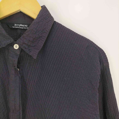 ヤッコマリカルド YACCO MARICARD 総ピンタック 比翼ボタンコットンシャツ レディース JPN:1
