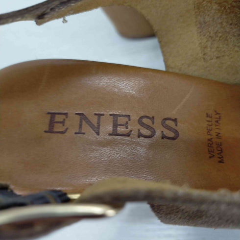 - eness Vカットバックストラップサンダル プラットフォームサンダル レディース 36