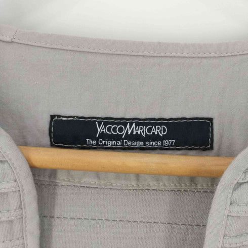 ヤッコマリカルド YACCO MARICARD ピンタック 1Bカーディガン ノーカラージャケット レディース JPN:1