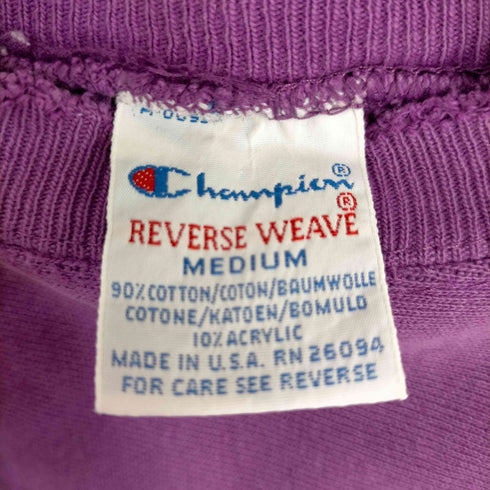 チャンピオン Champion USA製 REVERSE WAVE 目あり トリコタグ クルーネックスウェット メンズ JPN:M