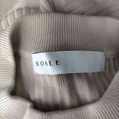 ノーブル Noble 23SS テイクオフニットワンピース 長袖 タイト ロング クルーネック レディース